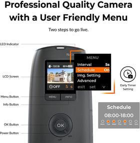 Brinno TLC300 interval scheduling helps plan filming sessions.
