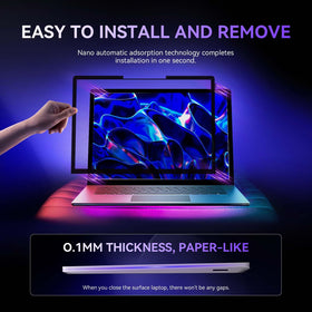BROPGOD nano-glue frame privacy shield attaches easily and reuses without bubbles