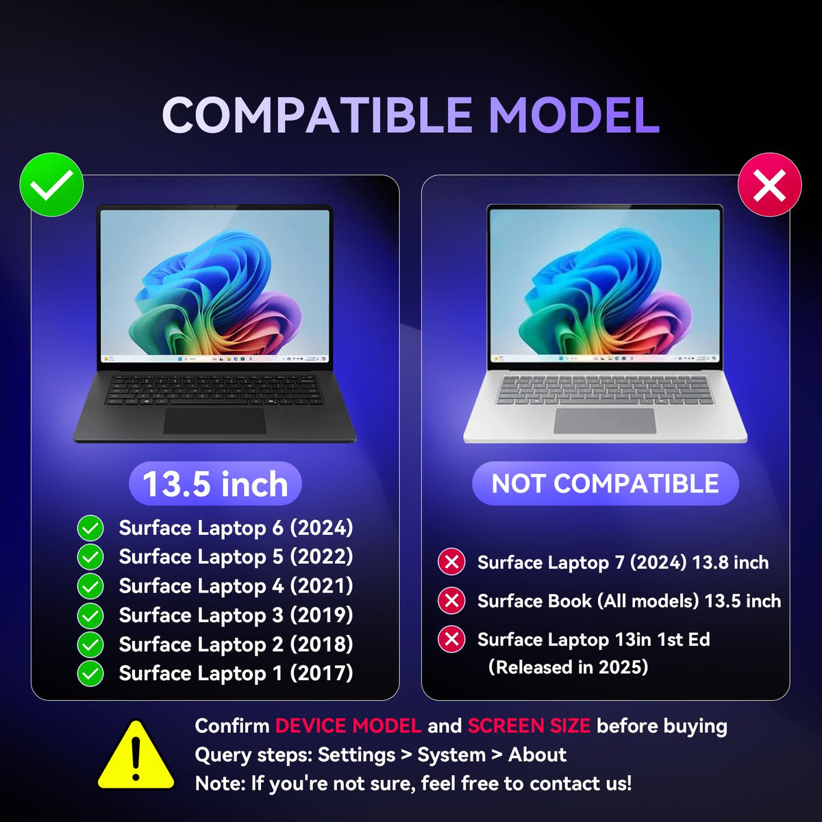 BROPGOD Surface Laptop 13.5 inch privacy filter reduces glare for outdoor work