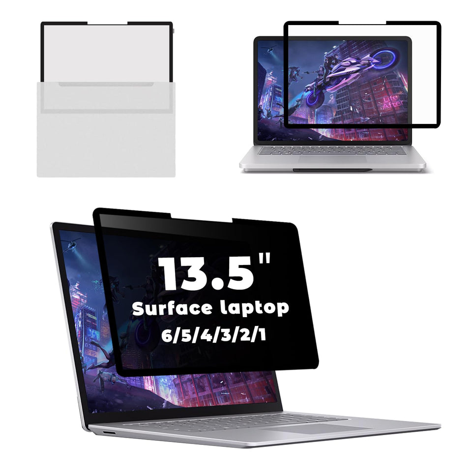 BROPGOD privacy screen on 13.5-inch Surface Laptop blocks peeking with privacy filter