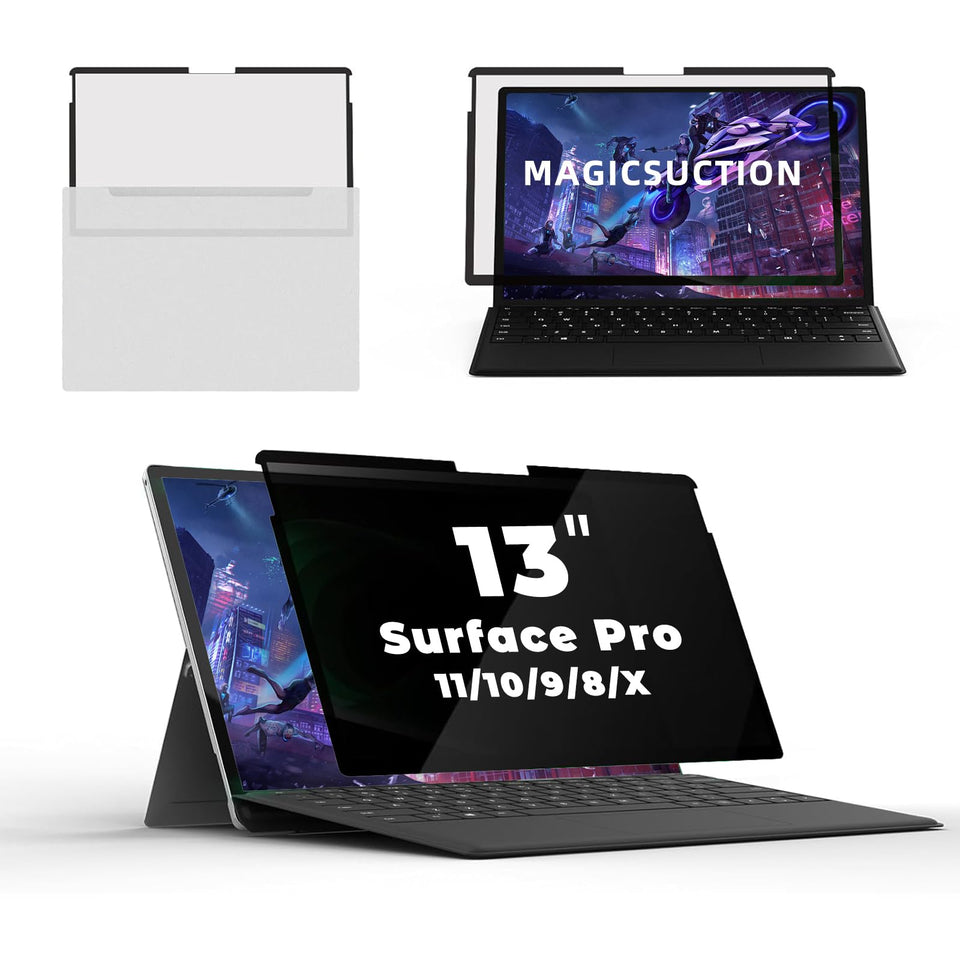 BROPGOD privacy screen for Surface Pro 11-13 inch close-up with privacy protection and clarity.