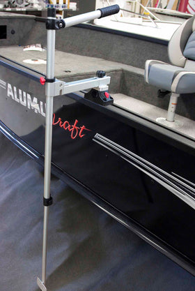 Brocraft deck mount shown with a secure, quick‑install base on a boat.
