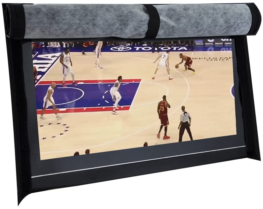 BroilPro Outdoor TV Cover front view shows full protection against rain and dust