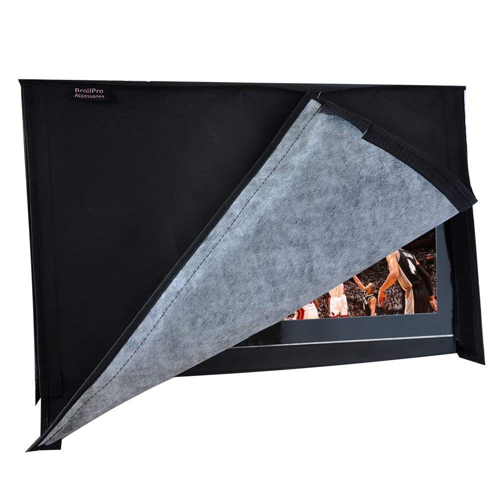 BroilPro Outdoor TV Cover side pocket with remote storage for quick access
