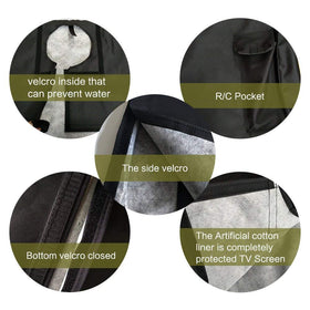 BroilPro Outdoor TV Cover waterproof material shields the TV in wet weather