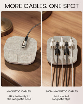 Brolena five clips hold up to five cables on a desk or nightstand