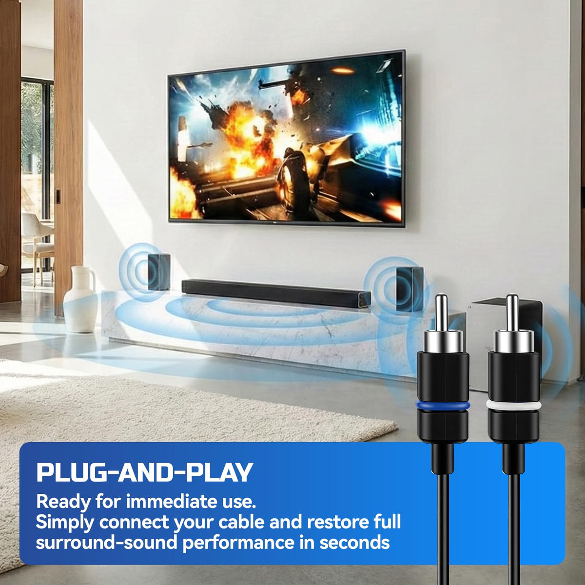 Broqixin dual shielding 18 AWG copper cable reduces interference for clearer channels