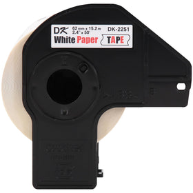 Brother DK-22513PK continuous roll close-up, durable Dura-Coated paper for long labels.