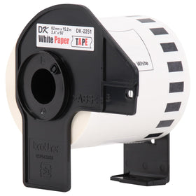 Durable Dura-Coated paper used in Brother DK-22513PK labels.