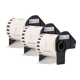Office labeling uses for Brother DK-22513PK with long-lasting white labels.