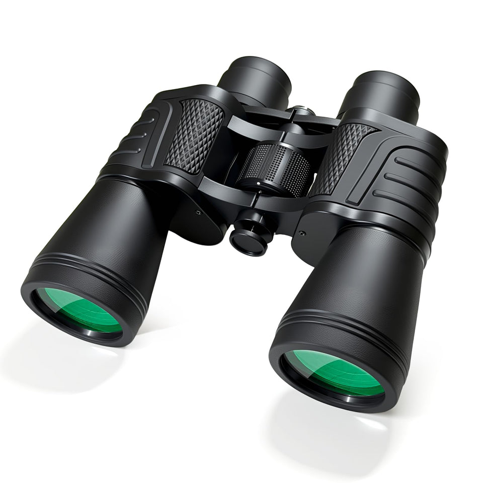 Brpvizra front view showing compact binoculars and packaging, clear design benefit
