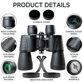 Brpvizra objective lens close-up highlighting 50mm glass for brighter images