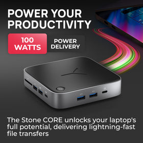 brydge Stone CORE rear view of ports including HDMI and DisplayPort for high-resolution displays