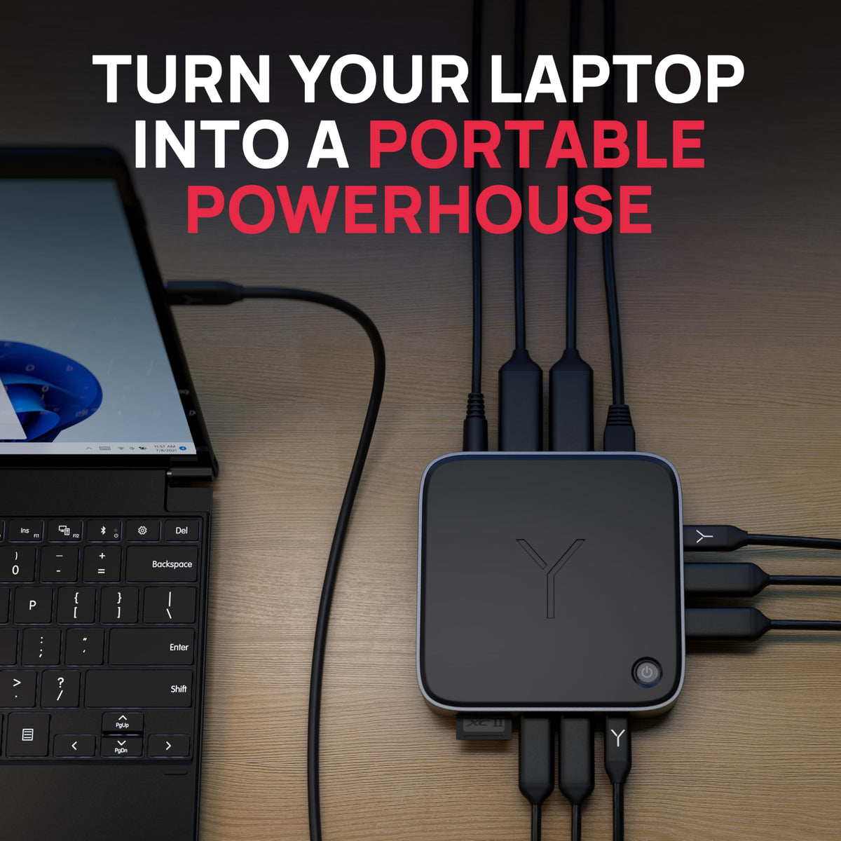 brydge Stone CORE packaging and USB-C cable included for easy out-of-the-box setup