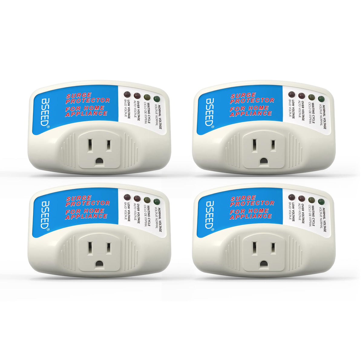 BSEED front view on wall outlet showing compact design and easy plug-in benefit