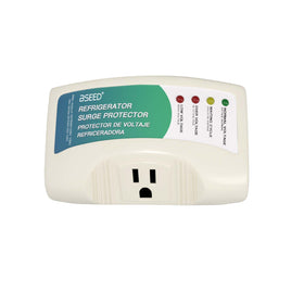 BSEED refrigerator surge protector front view guarding a fridge