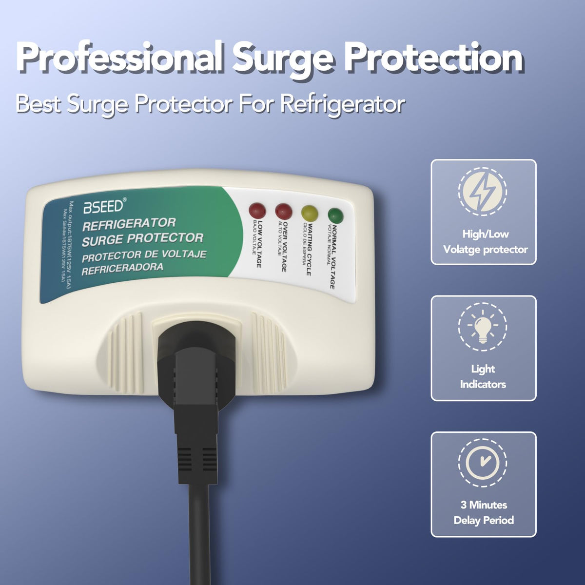 BSEED surge protector indicator showing protection status