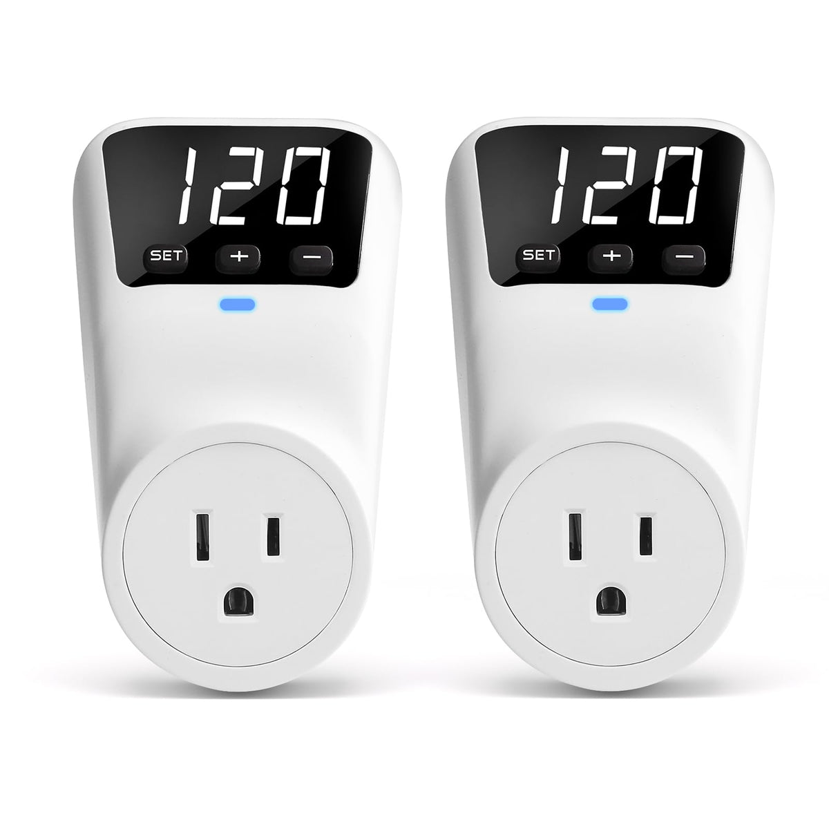 BSEED surge protector connected to wall outlet protecting a refrigerator from voltage spikes