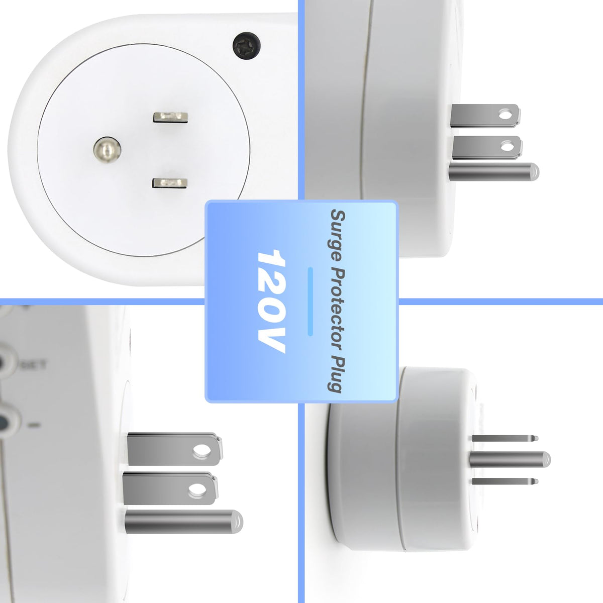 BSEED surge protector compact plug-in unit fits tight outlets and travel setups.