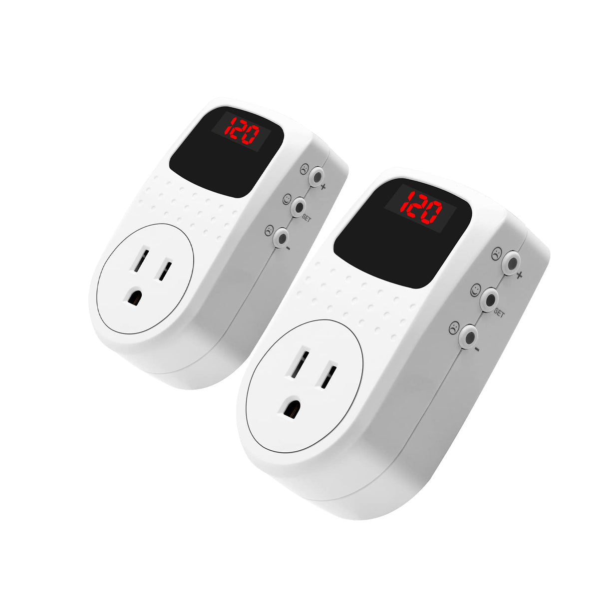 BSEED surge protector outlet front view with compact wall-mount design for easy protection.