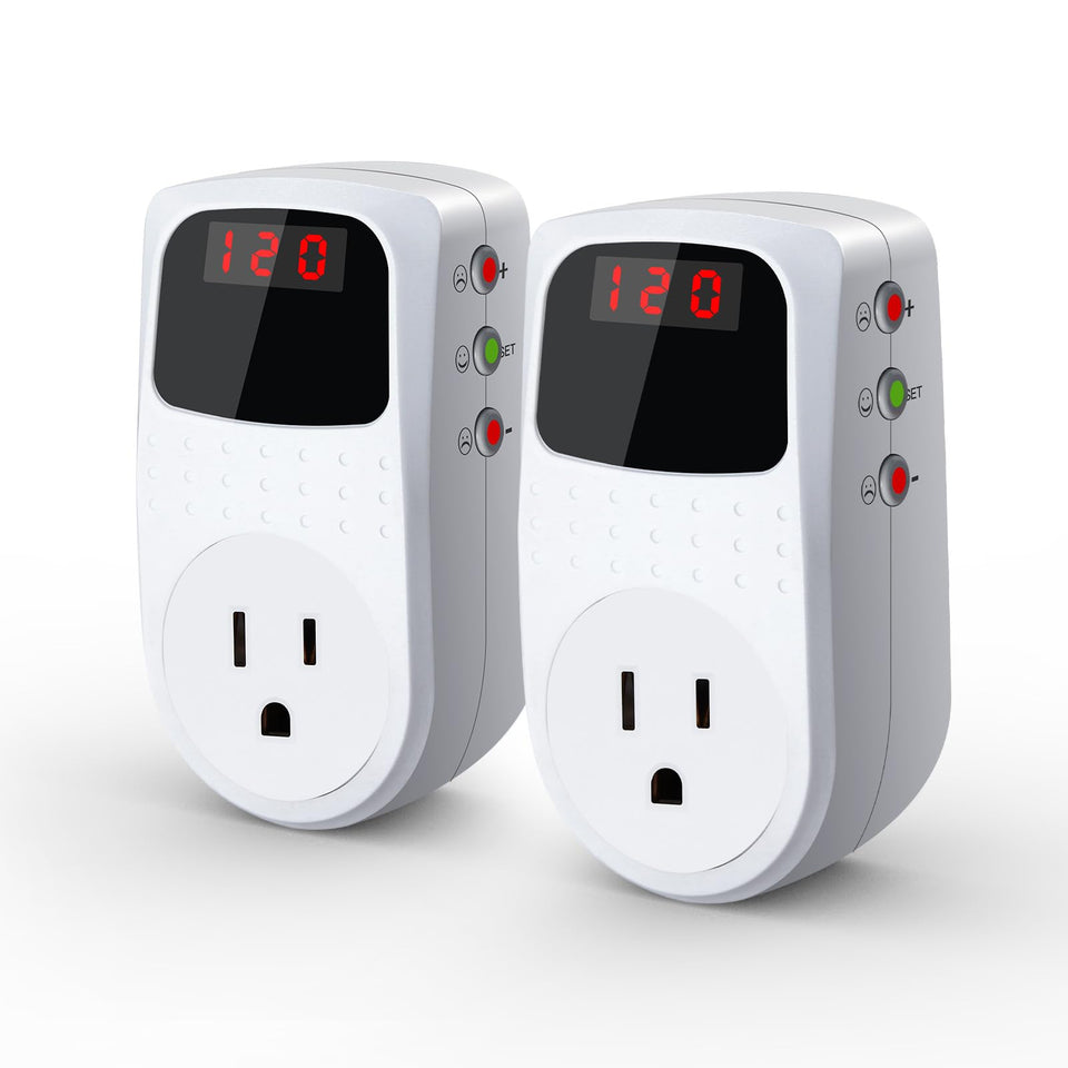 BSEED surge protector outlet with surge protection and adjustable voltage for home appliances.