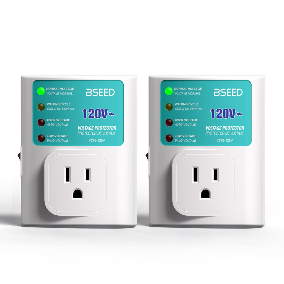 BSEED surge protector connected to a refrigerator for safe voltage protection