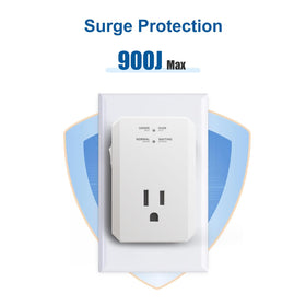BSEED compact surge protector side view demonstrates space-efficient placement.