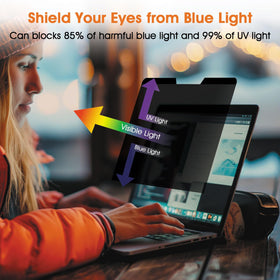 BSPROTE blue light filter protects eyes during extended use