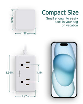 BsrDyb easy-wall-desk mount power strip keeps workspace neat.