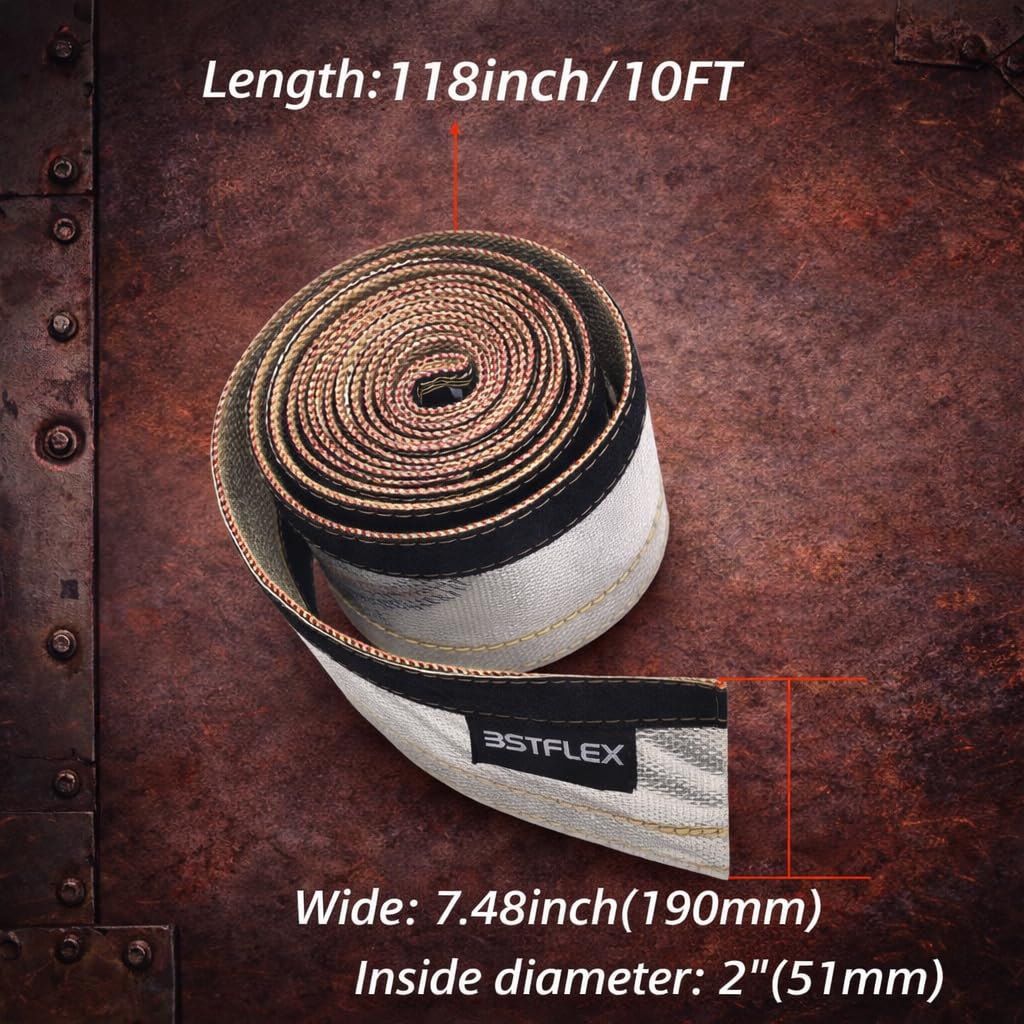 BSTFLEX heat shield wrap protecting hose lines from engine heat