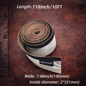 BSTFLEX heat shield wrap protecting hose lines from engine heat