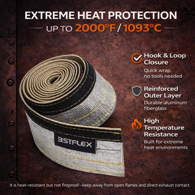 BSTFLEX heat wrap cut to length to fit bends and contours