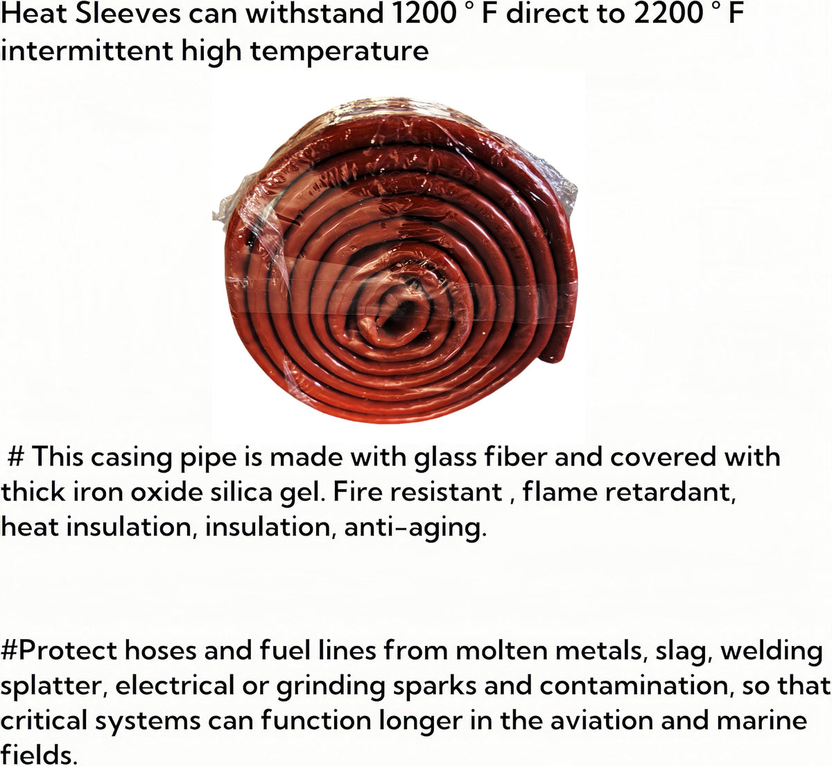 BSTFLEX end view revealing fiberglass core for thermal protection