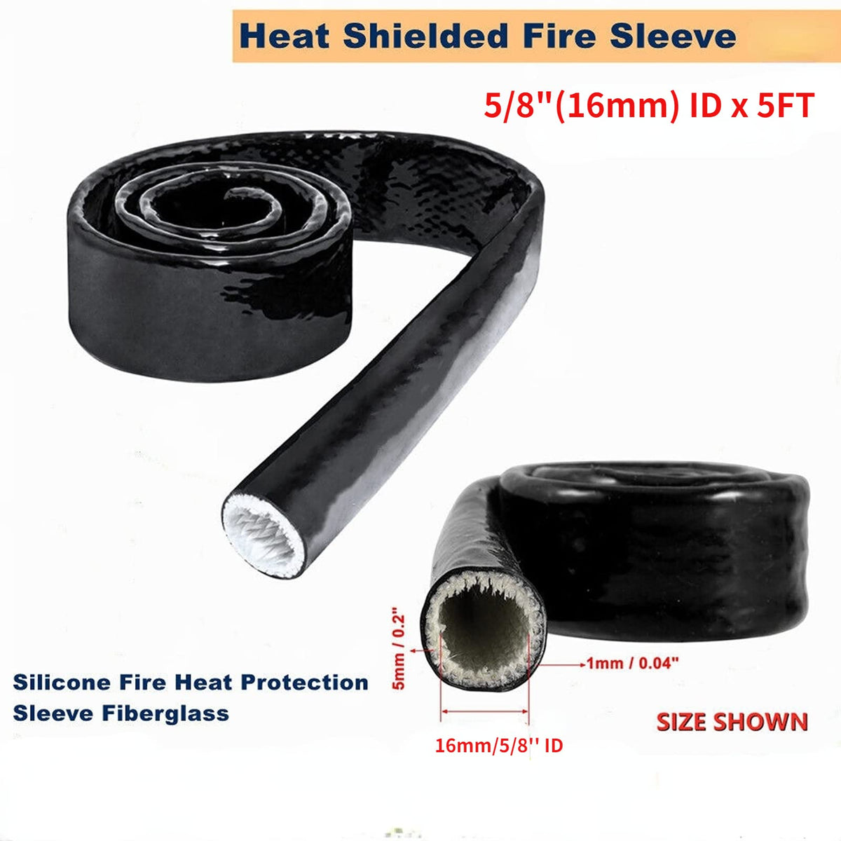 BSTFLEX fire sleeve silicone coating reduces heat transfer to components.