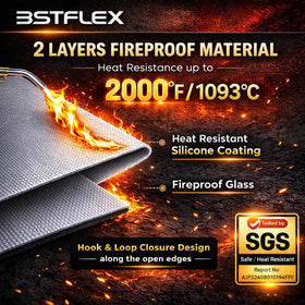 BSTFLEX heat wrap with hook-and-loop closure for quick installation