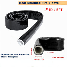 BSTFLEX silicone-coated fiberglass sleeve close-up showing durable heat resistance.