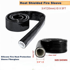 BSTFLEX silicone-coated fiberglass sleeve protecting wiring