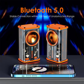 BSZHI speaker connects quickly via Bluetooth 5.0 from phones and laptops.
