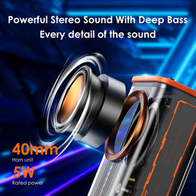 BSZHI transparent speaker with TWS for true stereo and wider soundstage.