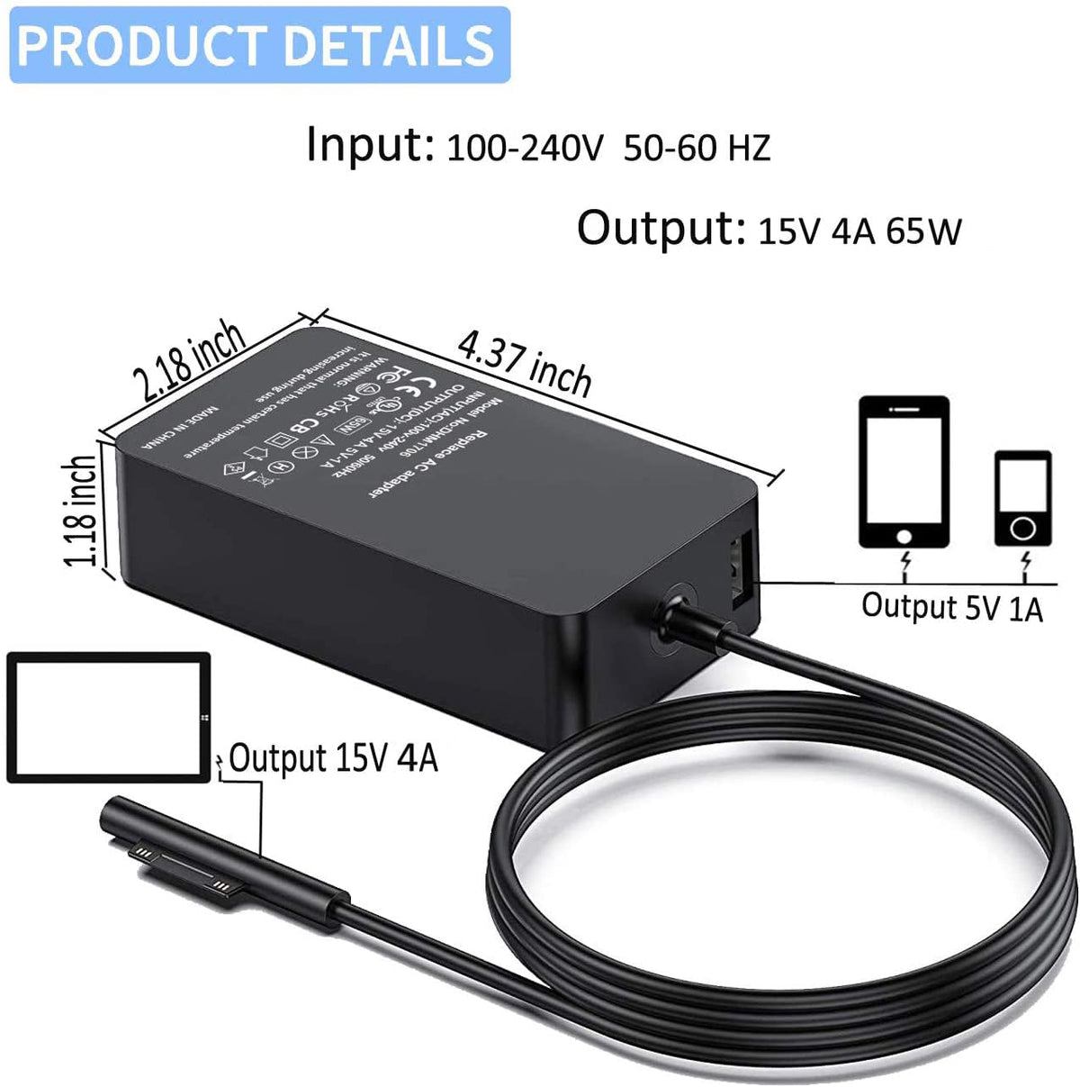 BTBSZ charger LED indicator shows charging status at a glance