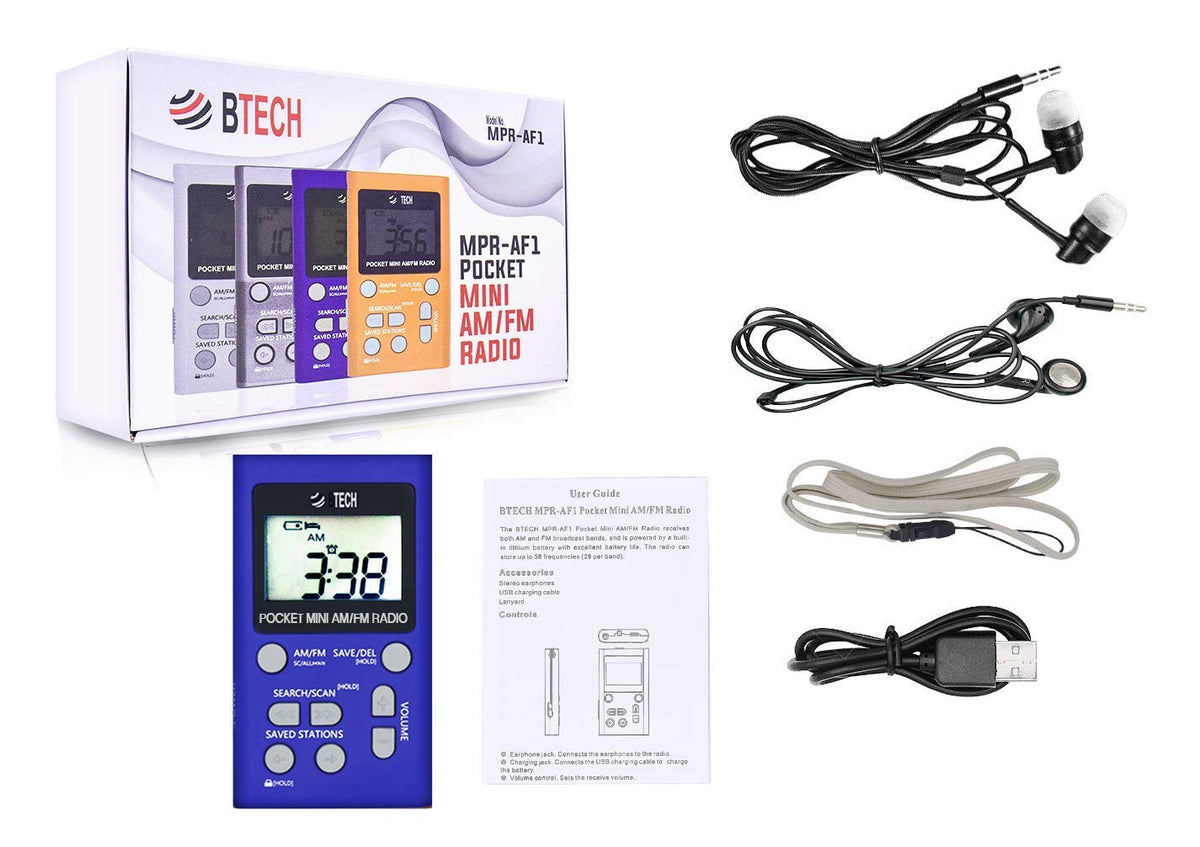BTECH MPR-AF1 compact pocket radio for on the go