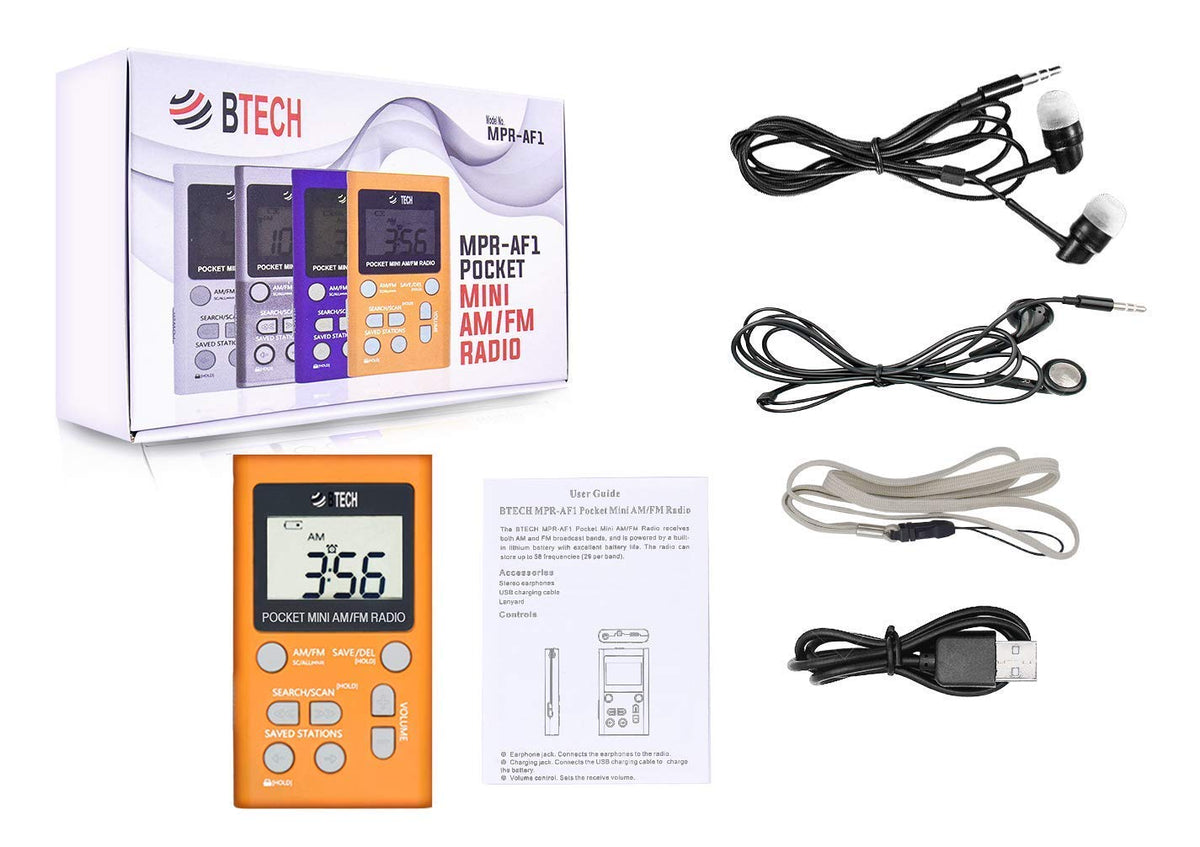 BTECH MPR-AF1 long battery life supports extended radio sessions.