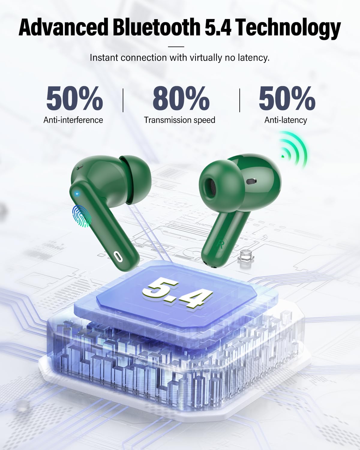 Btootos earbud worn in ear during call, demonstrating stable fit and comfort