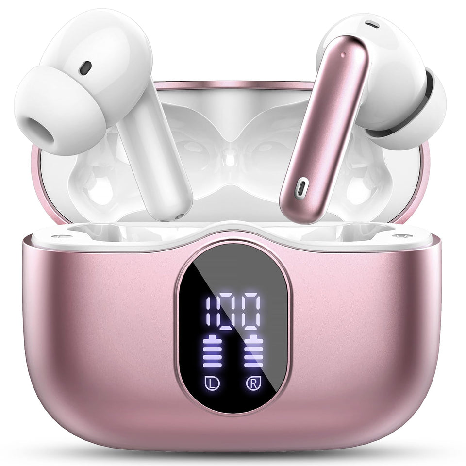 btootos front packaging and rose gold case showing sleek design and portability