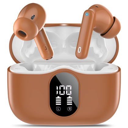 Btootos front view with charging case open showing earbuds and quick access benefit