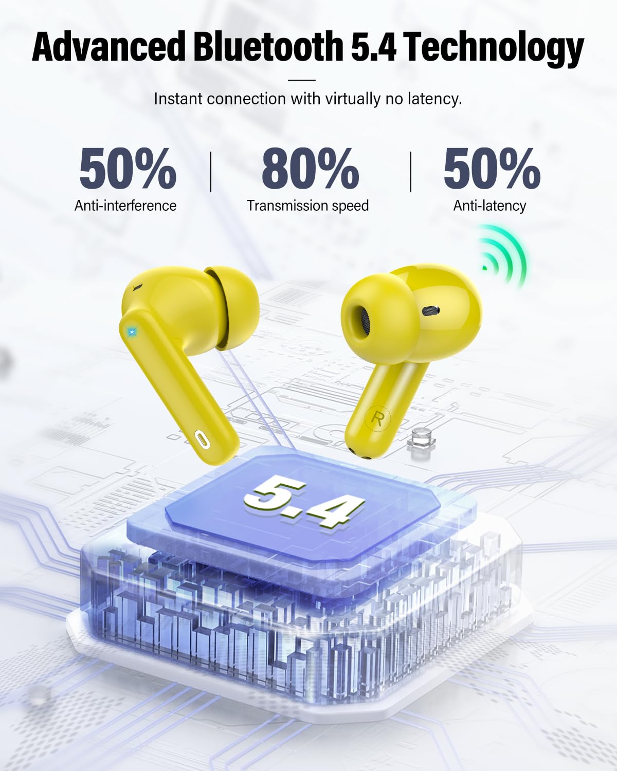 Btootos earbuds in-ear on runner demonstrating secure fit and sweat resistance