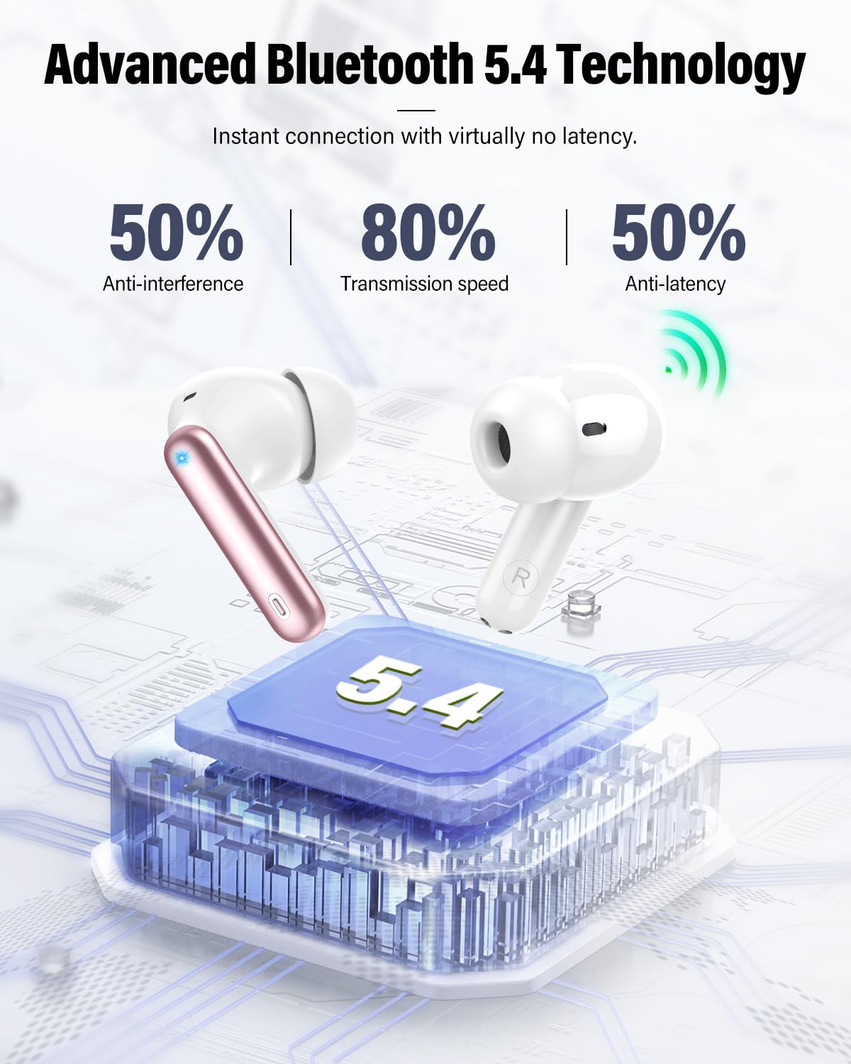 btootos earbuds in ear while running demonstrating secure fit and sweat resistance