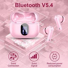 Btootos earbuds worn in ear during commute, benefit: comfortable secure fit