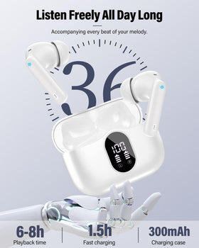 Btootos left earbud microphone close-up showing ENC noise reduction benefit for clearer calls