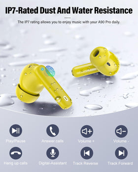 Btootos earbuds in outdoor run setting showing water resistance